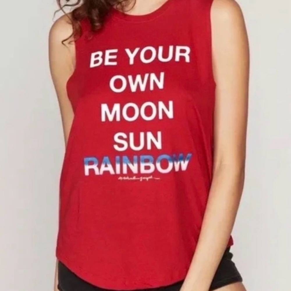 Spiritual Gangster XS Red Graphic Muscle Tank